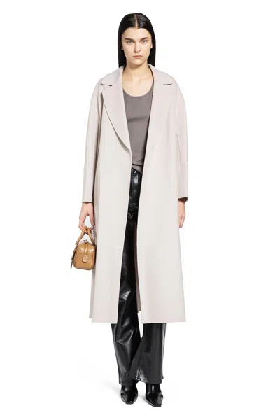 S Max Mara Long Robe Coat In Beige
