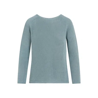's Max Mara Long-sleeved Knitted Jumper In Clear Blue