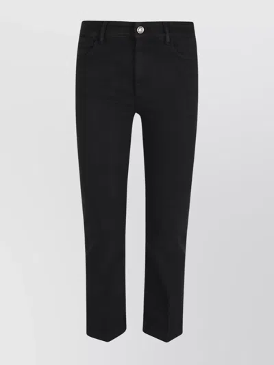 S Max Mara Long Trousers With Belt Loops And Pockets In Black