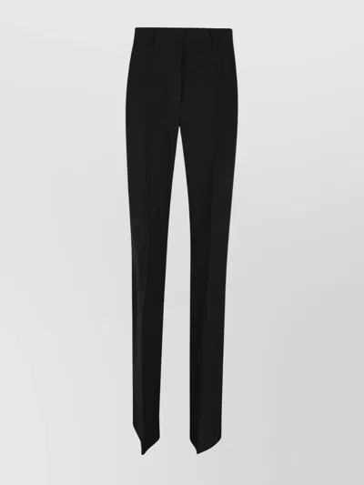 S Max Mara Long Trousers With Belt Loops And Pockets In Black