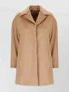 's Max Mara Longline Coat With Notched Lapels And Front Pockets