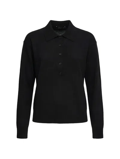 's Max Mara Long-sleeve Frisia Polo Shirt In Black