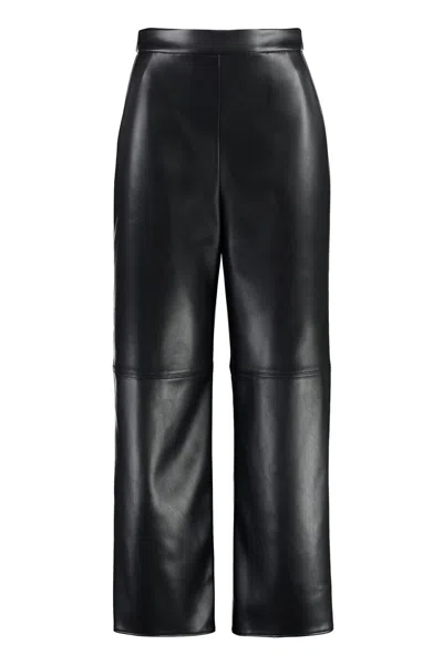S Max Mara Luciana Faux Leather Trousers In Black