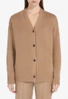 S Max Mara Lukas Knitted Cardigan In Camel