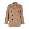 S Max Mara Lukas Double-breasted Virgin Wool Peacoat In Brown