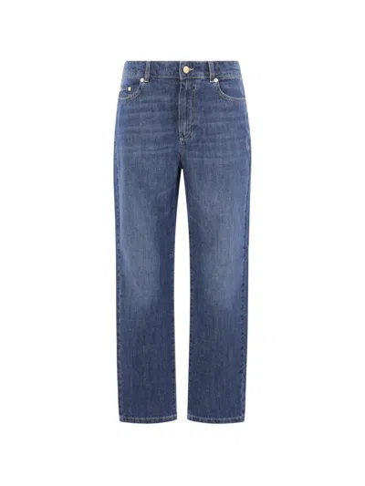 S Max Mara Macro Slim-fit Jeans In Blue