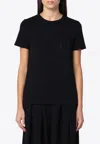 S Max Mara Madera Logo Embroidered T-shirt In Black