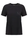 S Max Mara Embroidered-logo Cotton T-shirt In Black