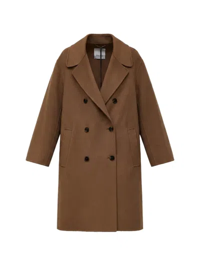 's Max Mara Magnolia Double-breasted Coat In Brown