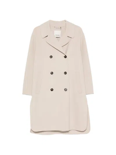 S Max Mara Magnolia Double-breasted Coat In Neutral