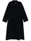 S Max Mara Coat With Belted Waist And Lapels In Black