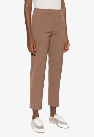's Max Mara Malika Straight-leg Tailored Pants In Brown