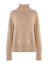 S Max Mara Mantova Turtleneck In Wool And Cashmere In Camel