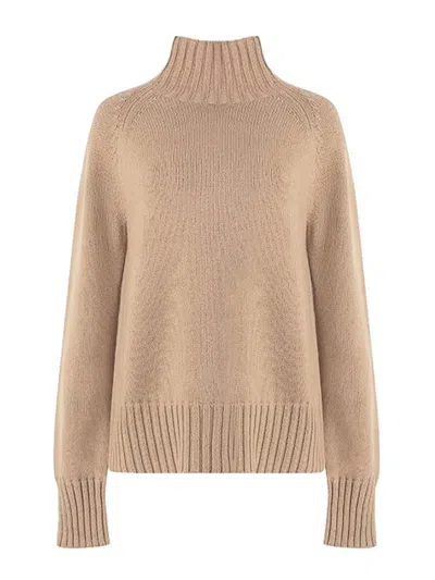 S Max Mara Mantova Turtleneck In Wool And Cashmere In Camel