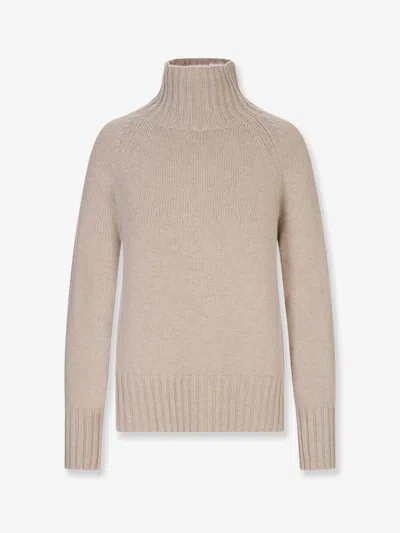 S Max Mara Mantova Wool And Cashmere Turtleneck Sweater In Neutral