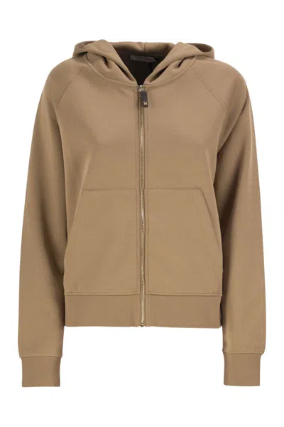 S Max Mara Marea Sweatshirt In Technical Cotton In Neutral
