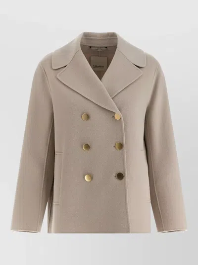 S Max Mara Margot Blazer Jacket Button Detail Lapels Pockets In Animal Print
