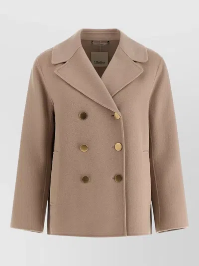 S Max Mara Margot Double Breasted Blazer Notch Lapel In Multi