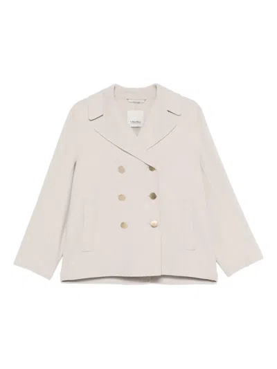 S Max Mara Margot Double Breasted Jacket In Neutral