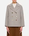 's Max Mara Margot Peacot With Gold Botton In Grey