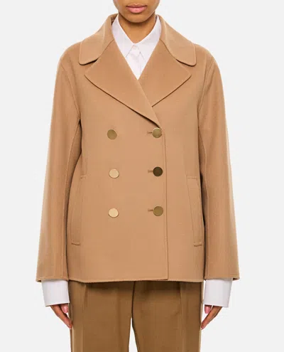 's Max Mara Margot Peacot With Gold Botton S Max Mara In Camel