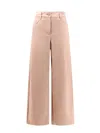 S Max Mara Marianna Distressed Fabric Trouser In Brown