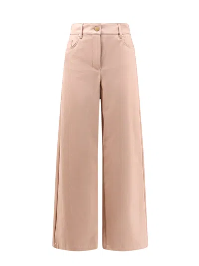 S Max Mara Marianna Distressed Fabric Trouser In Brown