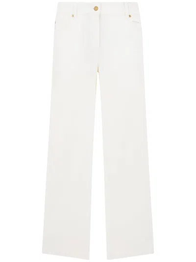 's Max Mara Marianna Flared Trousers In White Cotton