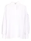 S Max Mara Straight Poplin Shirt Shirts White