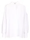 S Max Mara Straight Poplin Shirt Shirts White