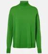 S Max Mara Marta Wool And Cashmere Turtleneck Sweater In Green