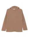 S Max Mara Ribbed Wool Sweatshirt In Brown