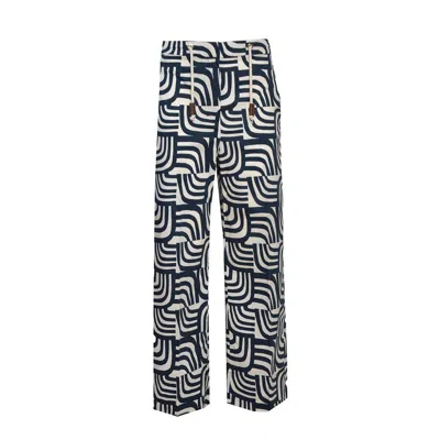 S Max Mara All-over Patterned Wide Leg Trousers In Multi