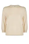 S Max Mara Womens  Amici Round-neck Wool Jumper In Beige