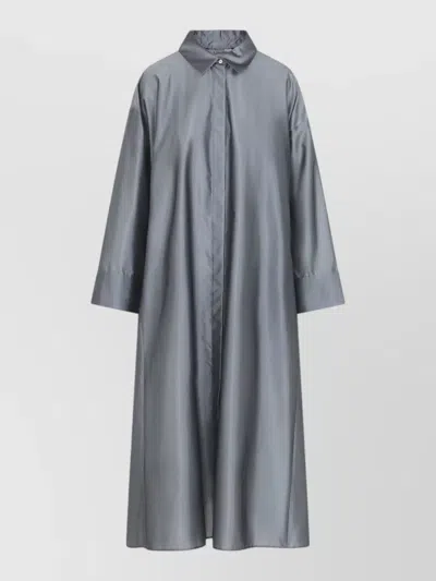 S Max Mara Max Mara Anna Satin Midi Dress In Blue