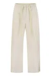's Max Mara S Max Mara Argento Poplin Drawstring Trousers In Silver