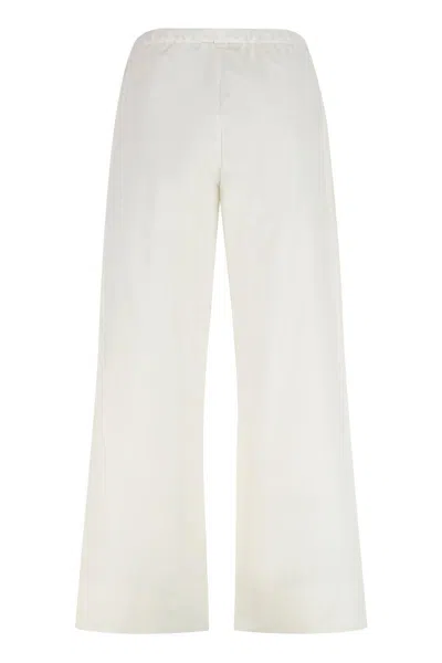'S MAX MARA 'S MAX MARA ARGENTO POPLIN COTTON TROUSERS