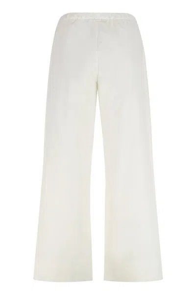 'S MAX MARA 'S MAX MARA ARGENTO POPLIN COTTON TROUSERS