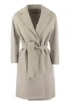 's Max Mara Belted Long-sleeved Coat In Pearl