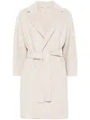 S Max Mara Women's Wool Midi Coat In White