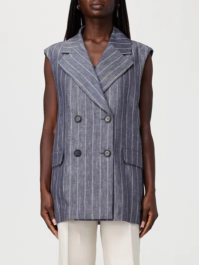 S MAX MARA 'S MAX MARA BALLÒ PINSTRIPED LINEN VEST,I12397009
