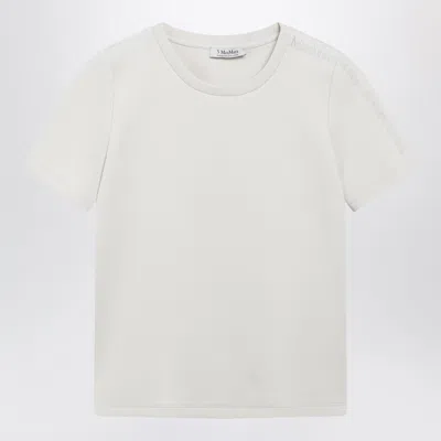 S Max Mara ' Beige Cotton-blend T-shirt With Embroidered Logo