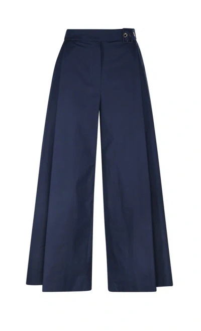 's Max Mara Belted Wide Leg Pants In Blue
