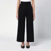's Max Mara Black Wide Trousers With Belt In Brown