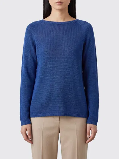 's Max Mara Boat-neck Long-sleeves Top In Blue