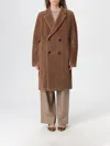 S Max Mara Double-breasted Wool Coat In Brown