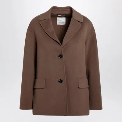 S MAX MARA 'S MAX MARA BROWN DOUBLE-WOOL SINGLE-BREASTED JACKET