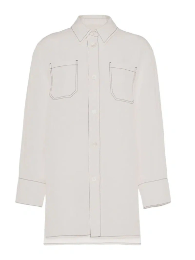 's Max Mara Buttoned Long In White