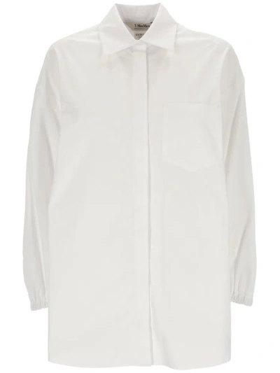 's Max Mara Buttoned Long-sleeved Shirt In White