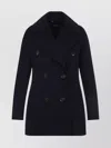 's Max Mara Caban Double-breasted Wool Pea Coat In Black